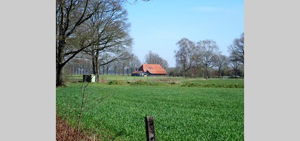 Oude boerderij met historisch landschap, omgeving Beltrum.
