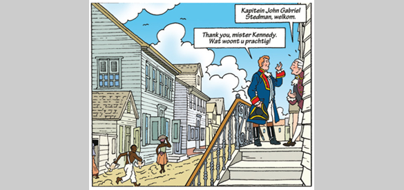 Uitsnede uit het stripboek 'Quaco, leven in Slavernij'