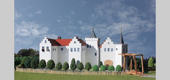 Maquette van het voormalige kasteel Ravenhorst