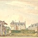 Het huis Ampsen bij Lochem getekend door Jan de Beijer tussen 1741 en 1749. © Jan de Beijer, RKD - Nederland Instituut voor Kunstgeschiedenis, PD