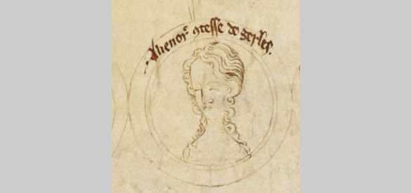 Eleanora van Engeland / Alianora van Woodstock in haar familieboom in de 14e eeuw