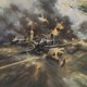 Schilderij van het bombardement op de Nemaho