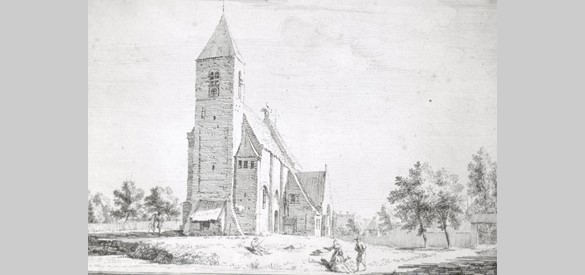 Tekening Protestantse Kerk Dreumel, jaartal onbekend. Bron: RCE, 20261673