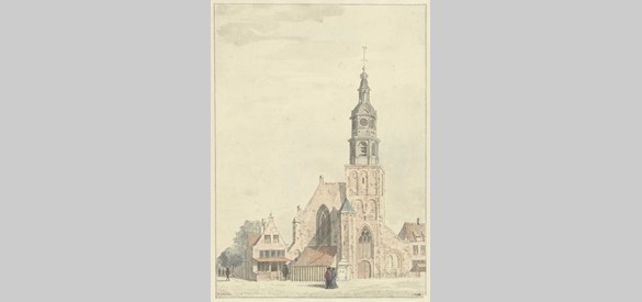 Kerktoren, Jan Ekels, 1728. Bron: Rijksmuseum, Amsterdam