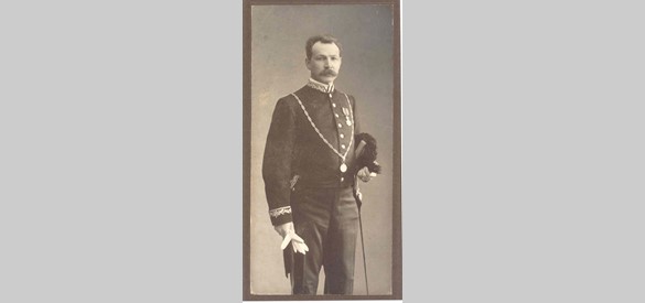 Jonkheer Florent Sophius op ten Noort was burgemeester van Ede van 1896 tot 1905. Bron: Collectie Gemeentearchief Ede, nr GA10107