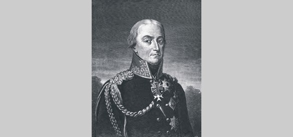 Generaal Friedrich Wilhelm Freiher von Bulow. Krachtens een besluit van Koning Willem I ontving hij voor de verovering van Arnhem een lijfrente van 1000 dukaten.