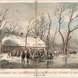 Een prent van de watersnood in de Bommelerwaard