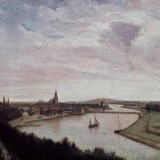 Schilderij met als voorstelling een gezicht op Arnhem vanaf Bovenover (Bron: Historisch Museum Arnhem)