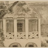 Exterieur salon vanuit het noorden, 1841. Uit 1841 is nog een tekening bewaard gebleven.  A. Verhuell schreef naar aanleiding van deze tekening:   ‘Deze eenvoudige uitspanning lag aan de Noordzijde van de beek. Hoevele vroolijke buitenpartijen heb ik dáár bijgewoond, die de schoorsteenen deed roocken van het pannekoeken bakken, eerst als kind, met gezelschappen in twee of drie char à bancs uit Doesborgh – toen als knaap en als jongeling. Later werd het mooier, kwam er een groot hotel, en een steenen brug- maar met de ware ongegineerde buitenpret was het gedaan’.  (Bron: Gelders Archief, GM 09719)