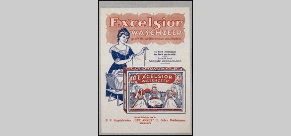 Affiche Excelsior Waschzeep van Zeepfabriek Dobbelman, 1919-1934.