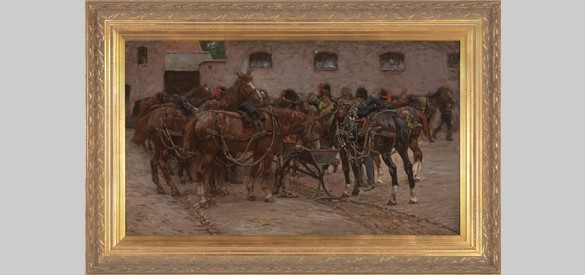 Drenken van de paarden bij de Willemskazerne, J. Hoynck van Papendrecht.