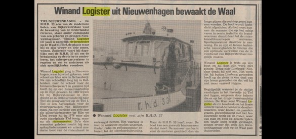 Winand Logister in de krant