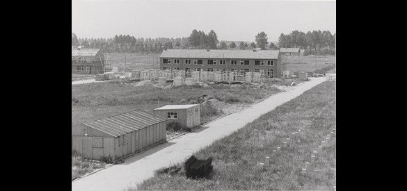 Huizen in aanbouw voor de Molukse wijk Terweijde in Culemborg
