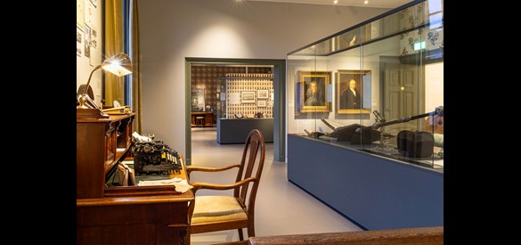 De binnenkant van het museum op de eerste verdieping.