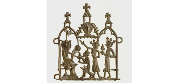 Pelgrimsinsigne van de Drie Koningen, circa 1395 - circa 1405.
