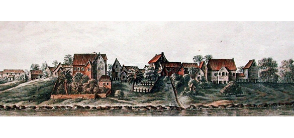 Gesigt van de Jooden Savane, in de Colonie van Surinamen.