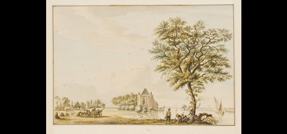 Jan de Beijer, Kasteel Nijenbeek, rechts de Gelderse IJssel, 1723-1780.