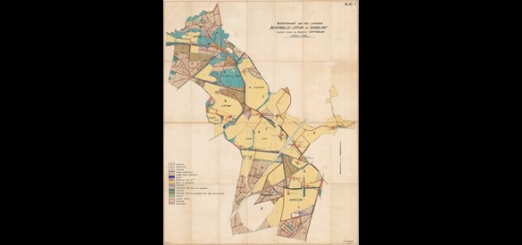 Oude beheerkaart van het landgoed.