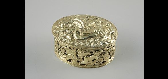 Verguld zilveren doos, Albert Hermens Gramey, 1657-1658.