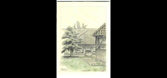 Tekening ‘Kaspershuis’ – H. Hoogenkamp, mei 1945