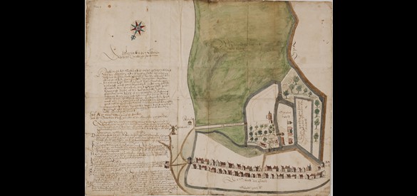 Terborg en het kasteel Wisch, 28 augustus 1666, door Jan Bueninck.
