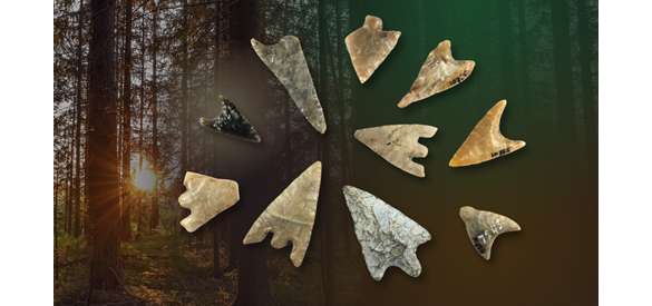 Prehistorische pijlpunten.