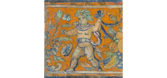Tegel uit de tentoonstelling.