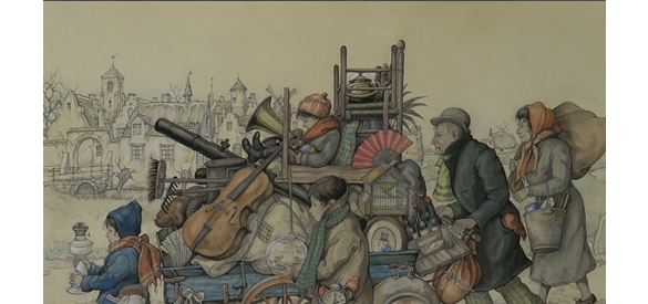 Anton Pieck is wereldwijd vooral bekend door sfeervolle kalenderplaten en gelegenheidsdrukwerk.