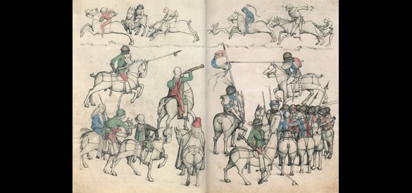 Duits riddertoernooi, Meester van het Hausbuch, ca. 1445 - na 1505.