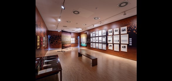 Zaaloverzicht van de tentoonstelling 'Piet Mondriaan en Michel Seuphor | Een vriendschap in lijn en kleur'.