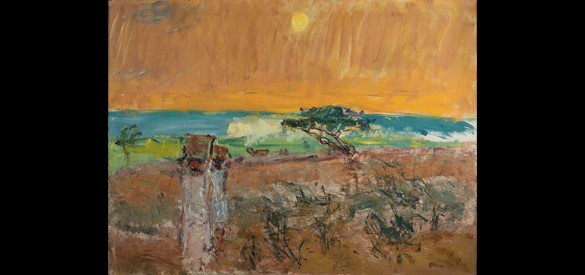 Dirk van Gulik, Landschap bij Curaçao, 1957.
