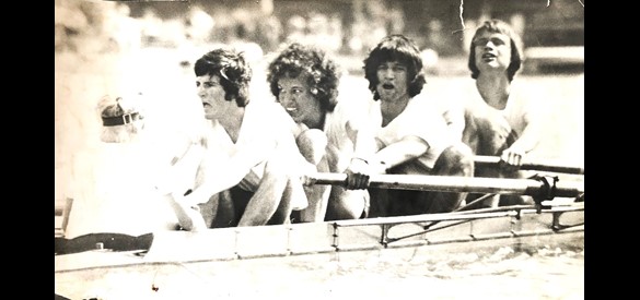 Maarten en zijn ploeg in 1974.