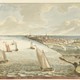 Deze ets van Mattheus Berkenboom uit 1705 laat niet alleen de verdedigingswerken van Generaal Coehoorn zien, maar ook de bedrijvigheid op de Waal. © Via Collectie Gelderland, Museum het Valkhof 