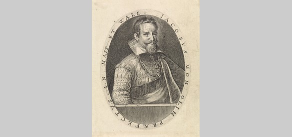 Ambtman Jacobus Mom  door A.van Eynthout, 1621