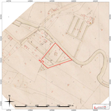 De locatie van het onderzoek op het kadastrale minuutplan uit 1811-1832 © Econsultancy, CC-BY-NC-SA
