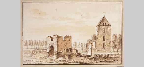 Ruïne van kasteel ’t Hof in Maasbommel, een van de kastelen die het stadje gekend heeft.