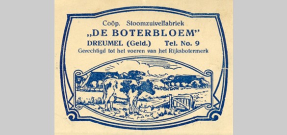 Coöperatieve zuivelfabriek ‘De Boterbloem’ in Dreumel hield het het langst vol en  sloot in 1985 zijn deuren