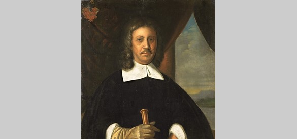 Detail van portret van Jan van Riebeeck 1619-1677