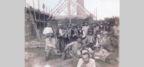 Tijdens de bouw van stoomgemaal De Tuut in Appeltern