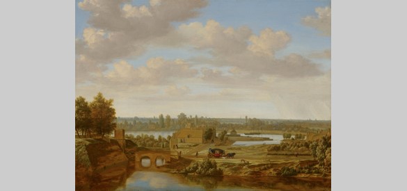 Panorama buiten de Rijnpoort te Arnhem, Joris van der Haagen (1649)