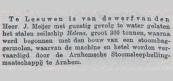 Stalen schip van stapel gelopen bij Meijer, Het Nieuws van den Dag/De Kleine Courant, 17 april 1894