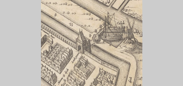 Detail van de stadsplattegrond uit 1649, Blaeu