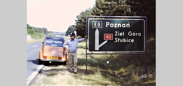 Arend Heideman in Polen op weg naar Moskou (1981)