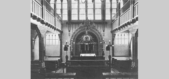 De synagoge in Nijmegen aan de Gerard Noodstraat in 1913.