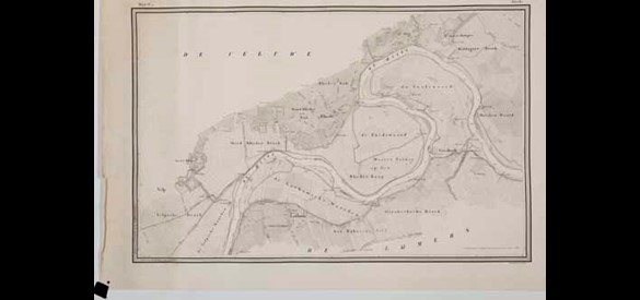 Kastelen en buitenplaatsen: Kaart van de rivier de IJssel, Rheden, 1840-1843.