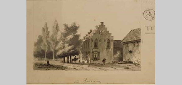 Toerisme voor 1940: Herberg de Roskam in Worth Rheden, 1840-1850.
