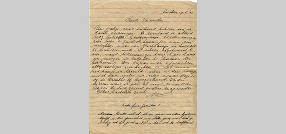 Een brief van Salomon Joseph Vromen.