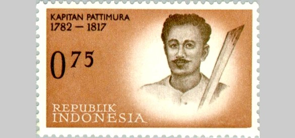 Postzegel van Patttimura oftewel Thomas Matulessy uit 1961.