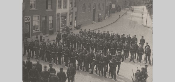 Opgekomen militairen van de landweer in de Eerste Wereldoorlog.