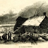 Prent van de watersnoodramp van 1861 in de Bommelerwaard. © W.H.J., collectie Regionaal Archief Rivierenland, cc-by